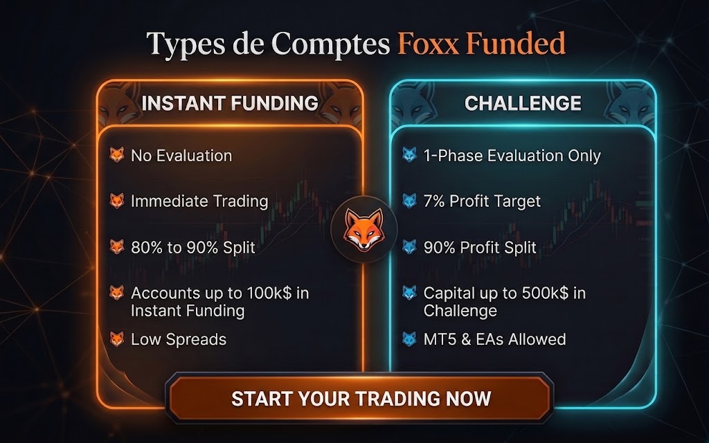 Foxx Funded Challenge vs Instant Funding Comparison